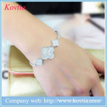 2015 wholesale stainless steel bracelet , bridesmaid flower bracelet jewelry